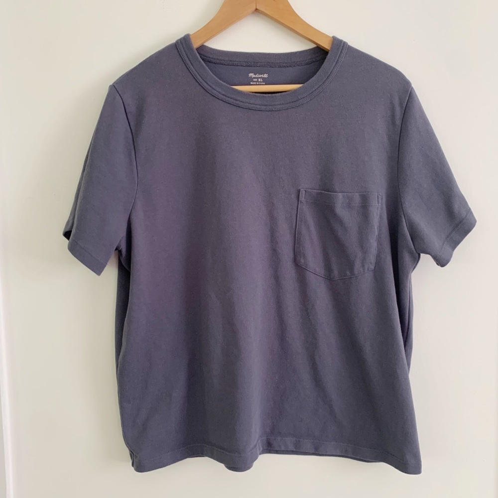 Blue-Grey Madewell Pocket Tee